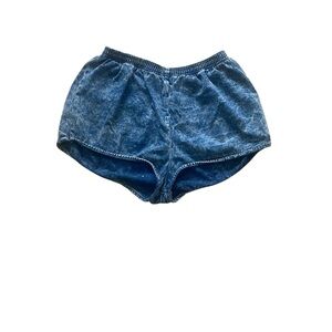 American Apparel Blue Athletic Shorts with Elastic Waistband